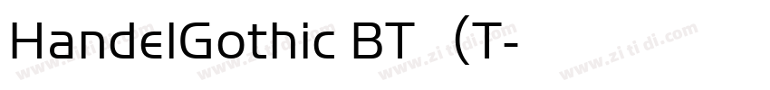 HandelGothic BT 常规(T字体转换